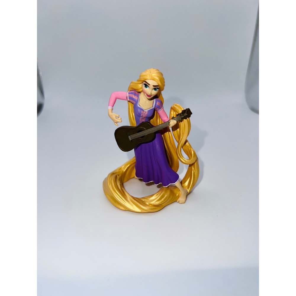 Disney's Tangled Princess Rapunzel W Guitar 3" PVC Figure Disneyana Mini Toys
